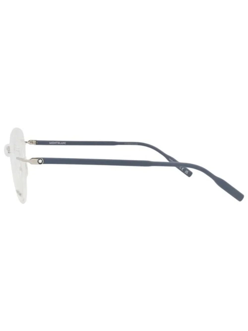 New Montblanc Mens Round/Oval Silver Grey Transparent Fashion Designer Eyeglasse